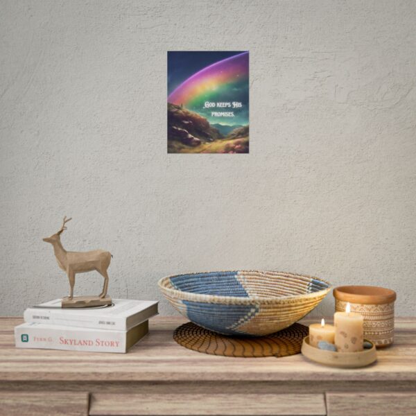 Christian God keeps His promises rainbow poster print wall decor - Image 24