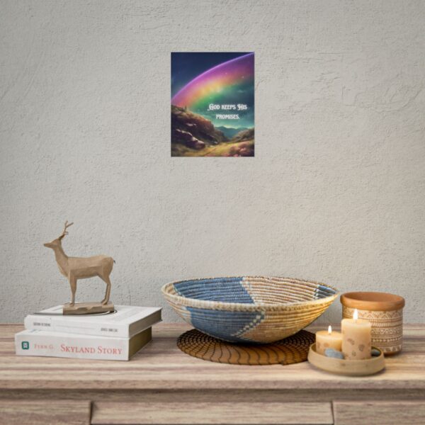 Christian God keeps His promises rainbow poster print wall decor - Image 4