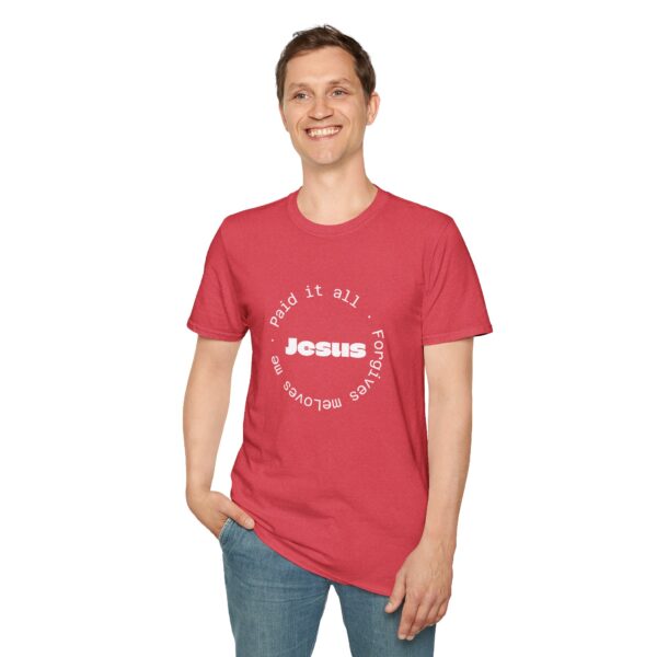 Christian men's Jesus paid it all T-Shirt - Image 43