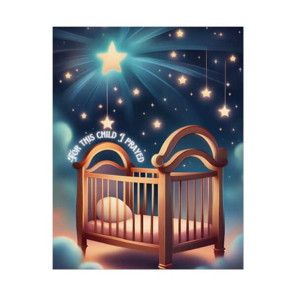 Christian For this child I prayed scripture baby poster print wall decor - Image 5