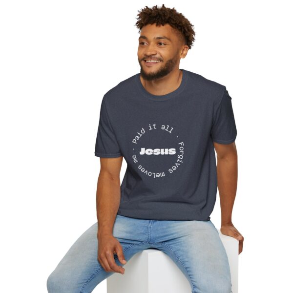 Christian men's Jesus paid it all T-Shirt - Image 41