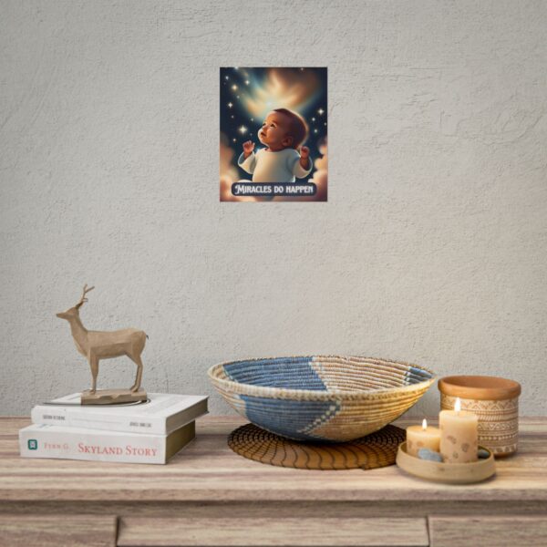 Christian miracles do happen baby poster print wall decor pregnancy gift - Image 24