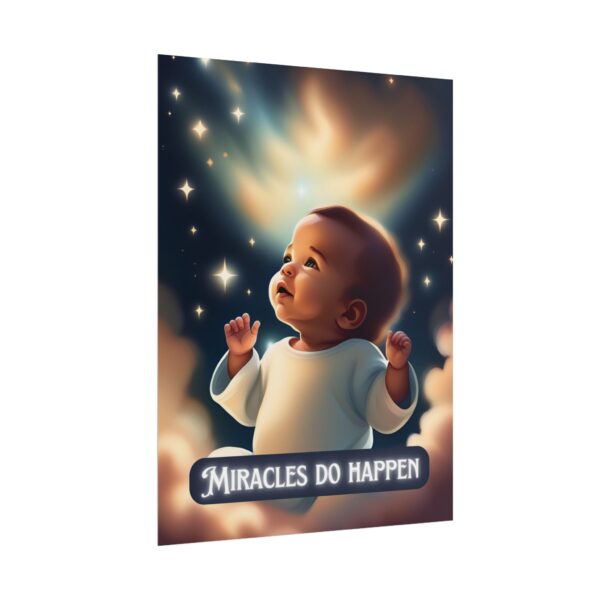 Christian miracles do happen baby poster print wall decor pregnancy gift - Image 39
