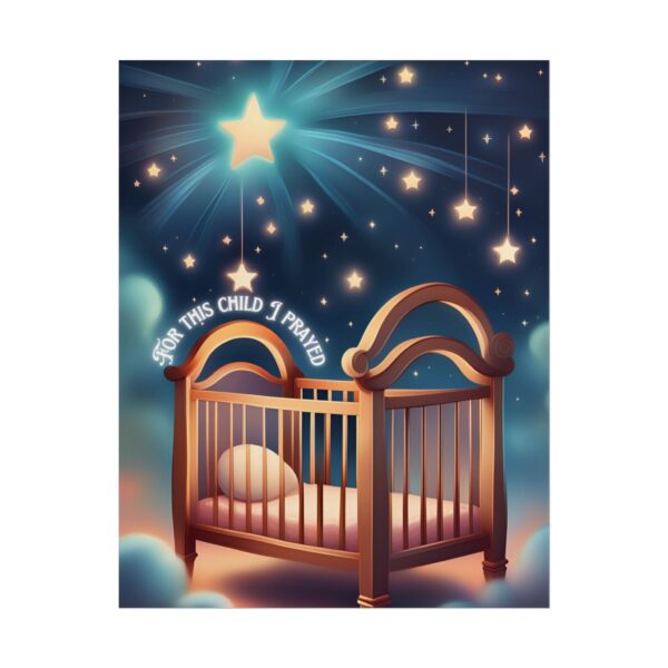 Christian For this child I prayed scripture baby poster print wall decor - Image 25
