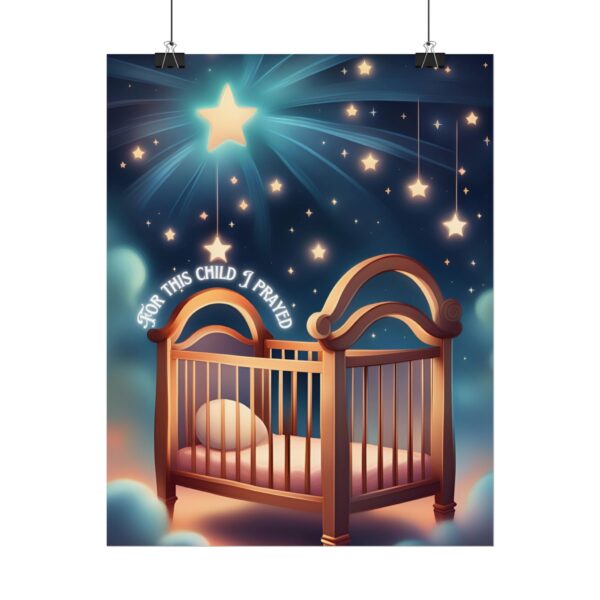 Christian For this child I prayed scripture baby poster print wall decor - Image 6