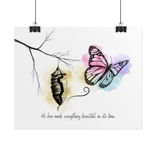 Christian scripture butterfly poster print - Image 22