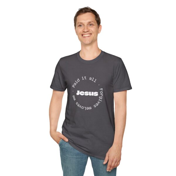 Christian men's Jesus paid it all T-Shirt - Image 34