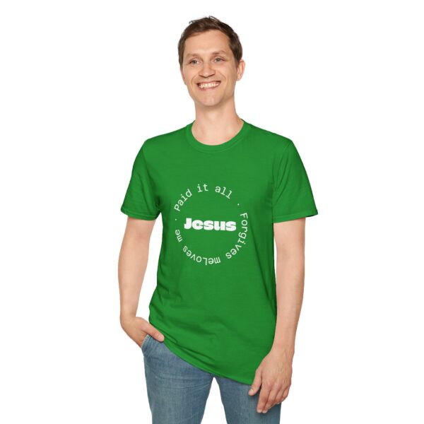 Christian men's Jesus paid it all T-Shirt - Image 10