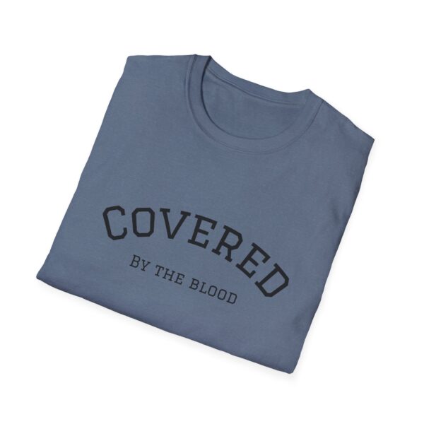 Christian men's covered by the blood Jesus cross T-Shirt - Image 36