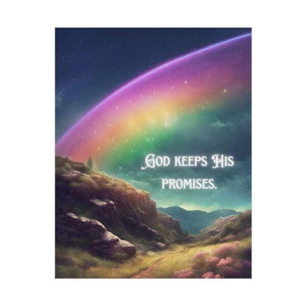 Christian God keeps His promises rainbow poster print wall decor - Image 25