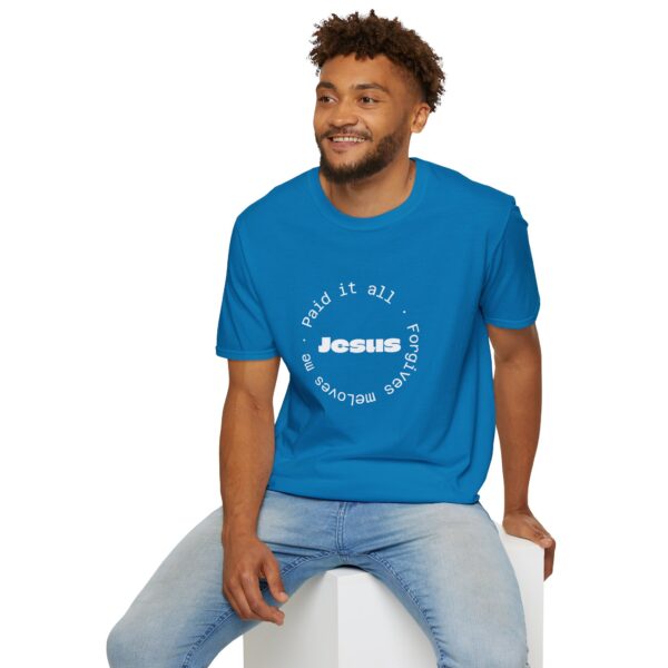 Christian men's Jesus paid it all T-Shirt - Image 32