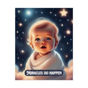 Christian miracles do happen baby poster print wall decor