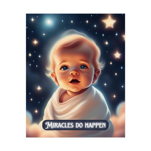 Christian miracles do happen baby poster print wall decor