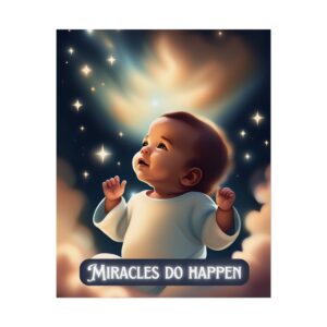 Christian miracles do happen baby poster print wall decor pregnancy gift
