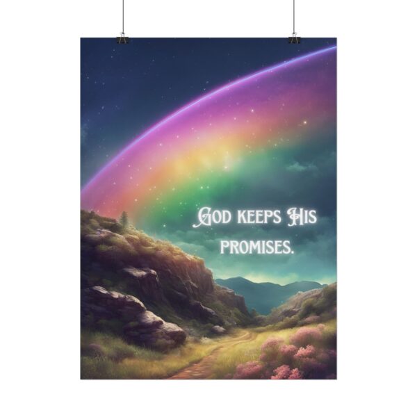 Christian God keeps His promises rainbow poster print wall decor - Image 34