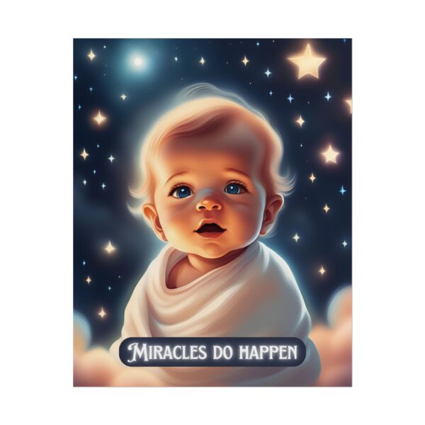 Christian miracles do happen baby poster print wall decor - Image 29