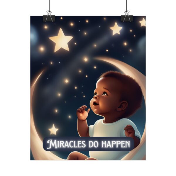 Christian miracles do happen baby poster print wall decor baby shower gift - Image 2
