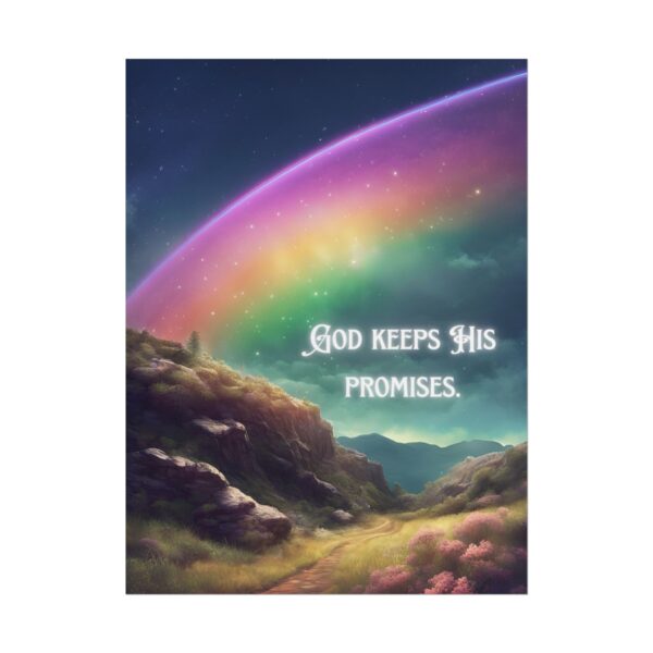 Christian God keeps His promises rainbow poster print wall decor - Image 33