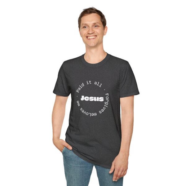 Christian men's Jesus paid it all T-Shirt - Image 28