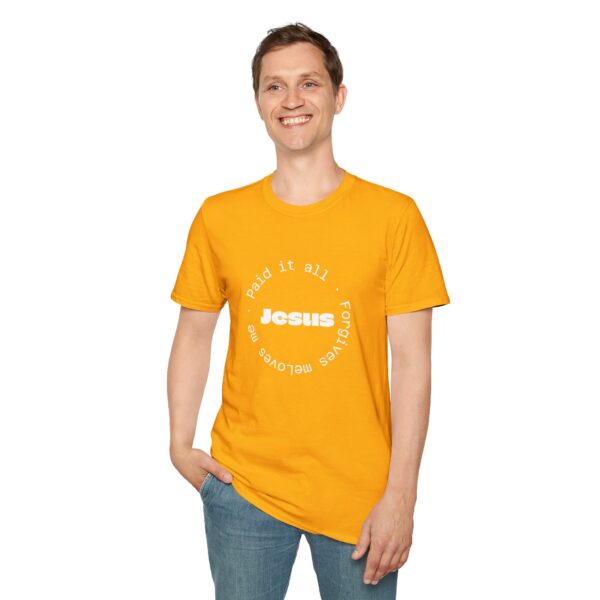 Christian men's Jesus paid it all T-Shirt - Image 19
