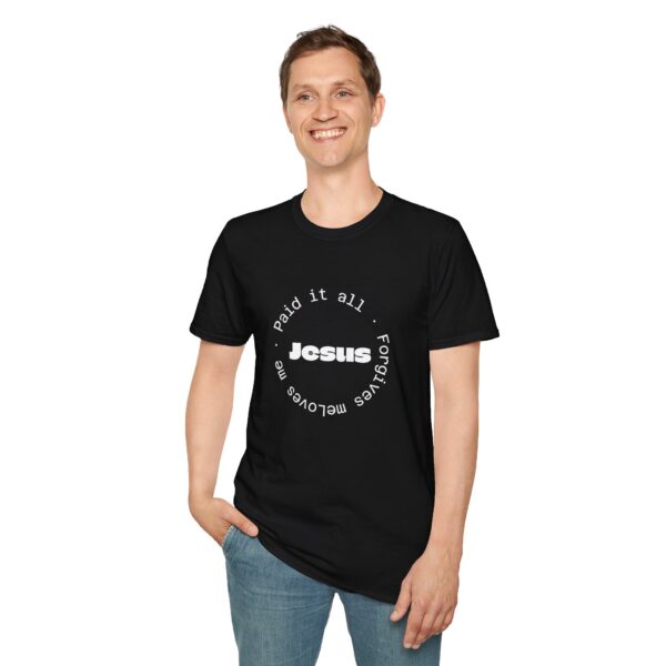 Christian men's Jesus paid it all T-Shirt - Image 16