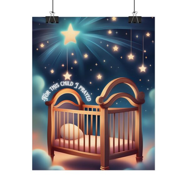 Christian For this child I prayed scripture baby poster print wall decor - Image 2