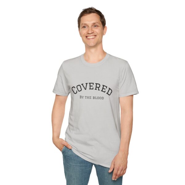Christian men's covered by the blood Jesus cross T-Shirt - Image 10